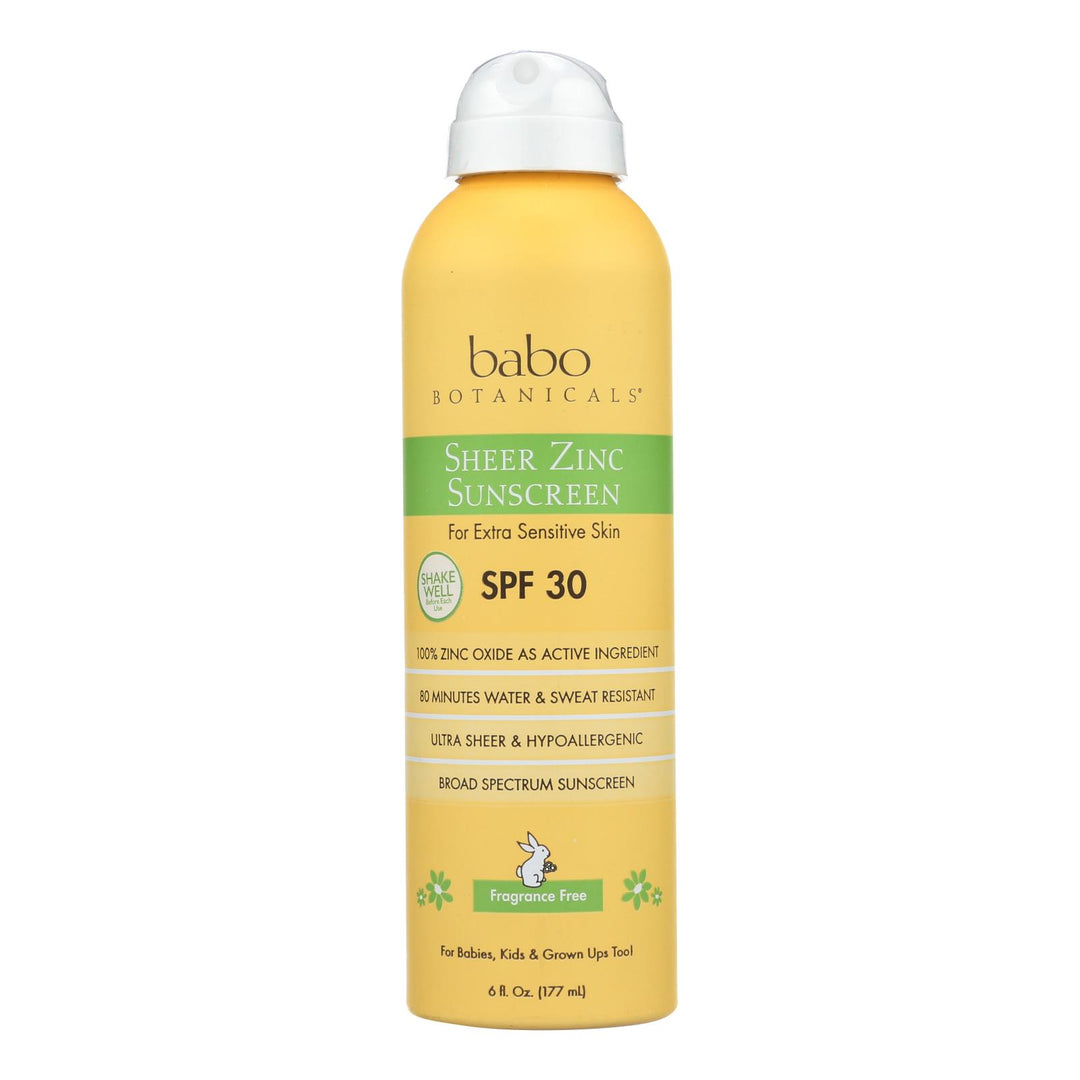 Babo Botanicals - Sunscreen - Fragrance Free - 1 Each - 6 Fl Oz. - Maras Green